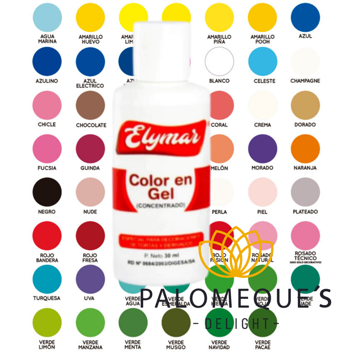 Fondant de colores frasco de 1/2 kg elymar color por nombre Lila